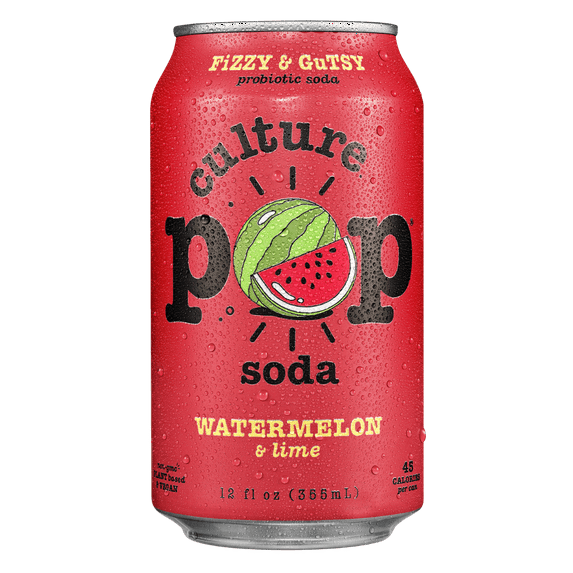 Culture Pop Soda Watermelon, Probiotic Soda, 12 fl oz