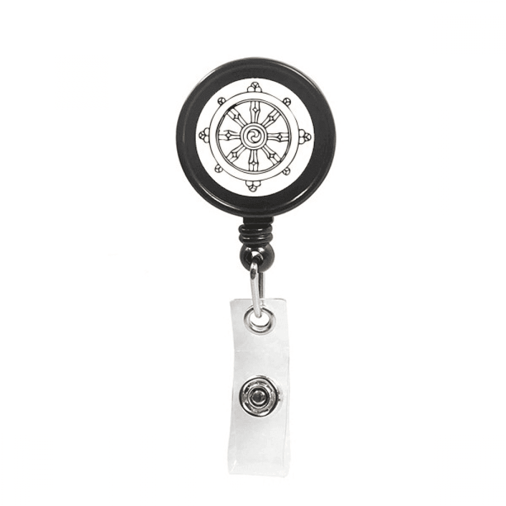 Culture   Rudder Round Retractable Keychain Badge Holder ID Badge