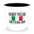 thumbnail image 1 of Culture Shot Glass, I'M Not Yelling I'M Italian, Italy Humor Gift, Mini Glassware, 1.5oz Cup, 1 of 3