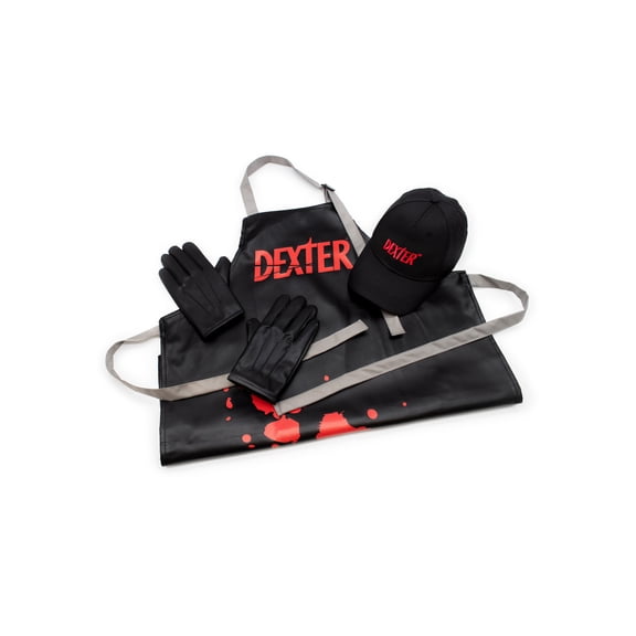 CultureFly Dexter Kitchen Accessories Set, Gloves, Hat, & Apron, Officially Licensed