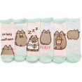 thumbnail image 1 of CultureFly Pusheen Lazy Ankle Sock Set, 9-11, 1 of 2