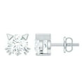 thumbnail image 1 of Rosec Jewels Lab Grown Diamond Cat Stud Earrings - Hello Kitty Earrings with Screw on Backs, 18K White Gold, 1 of 9