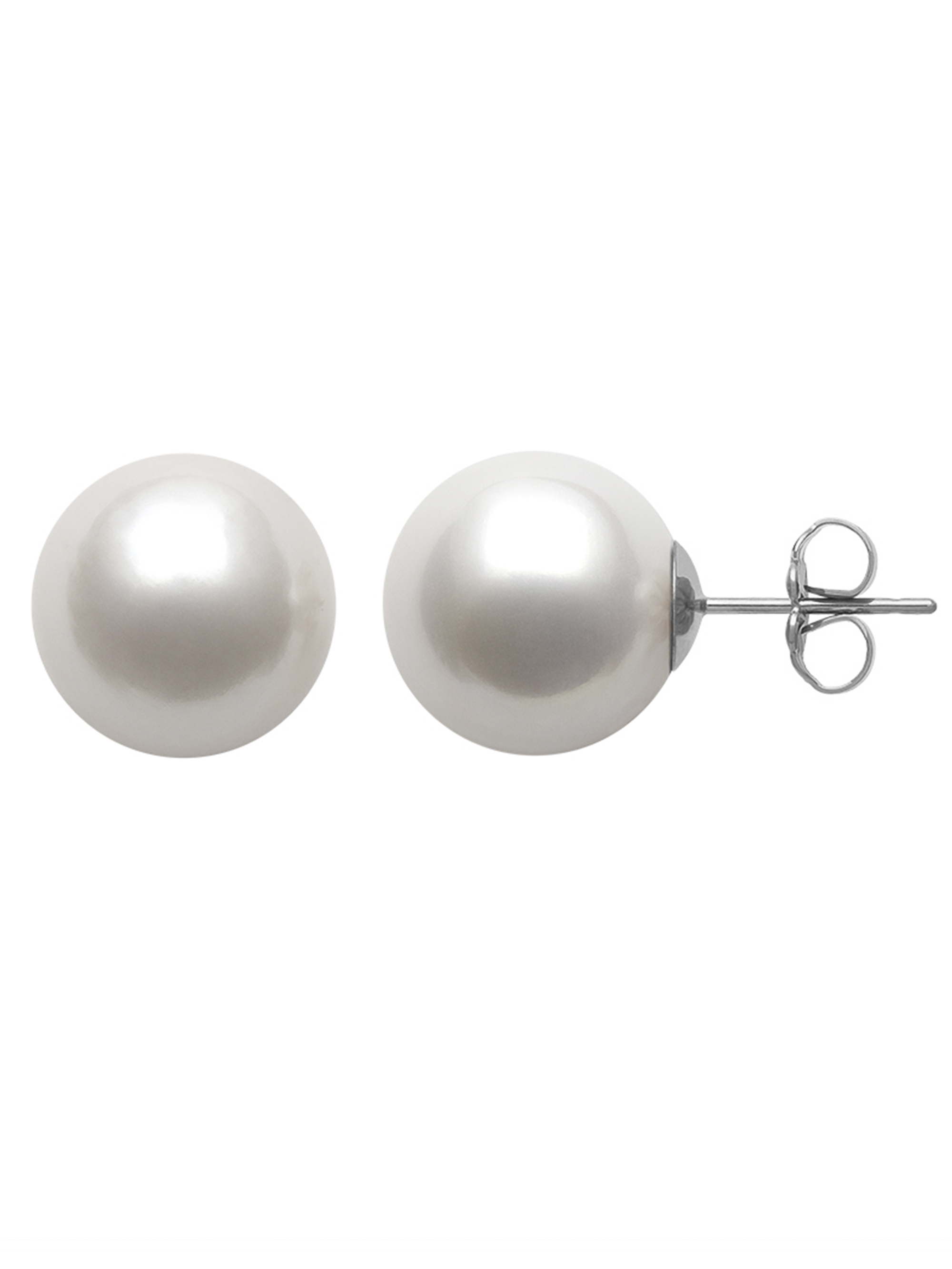 Cultured Freshwater Pearl AAA Quality Stud Earring in 14KT White Gold