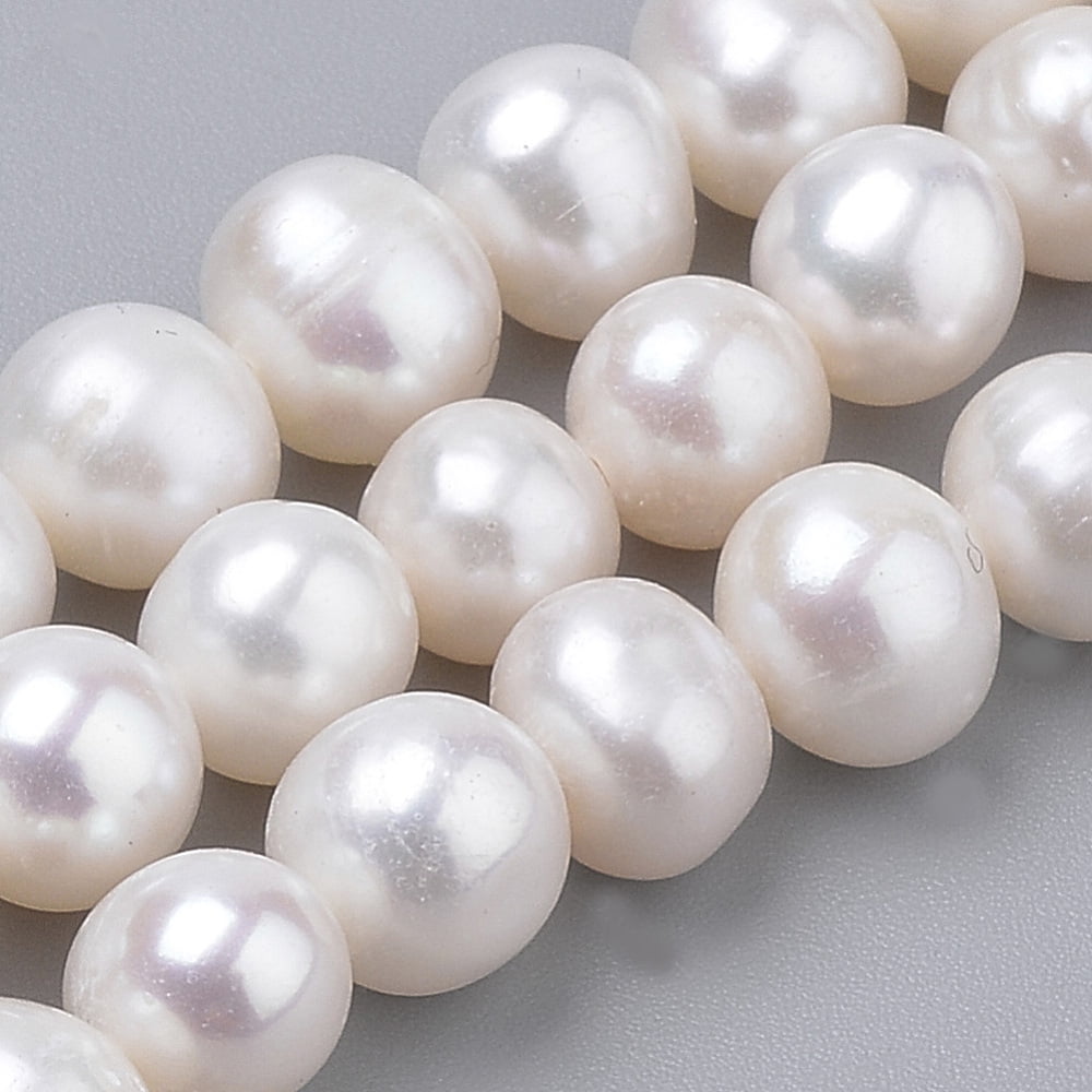 Cultured Freshwater Pearl Beads Strands Potato Seashell Color 5~6x6~7mm Hole: 0.5mm 32pcs/strand 7.75inch(19.7cm)