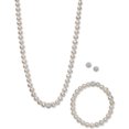 thumbnail image 1 of Cultured Freshwater Pearl Jewelry Set in Rhodium Plated Silver. Assembled in the U.S.A, 1 of 5