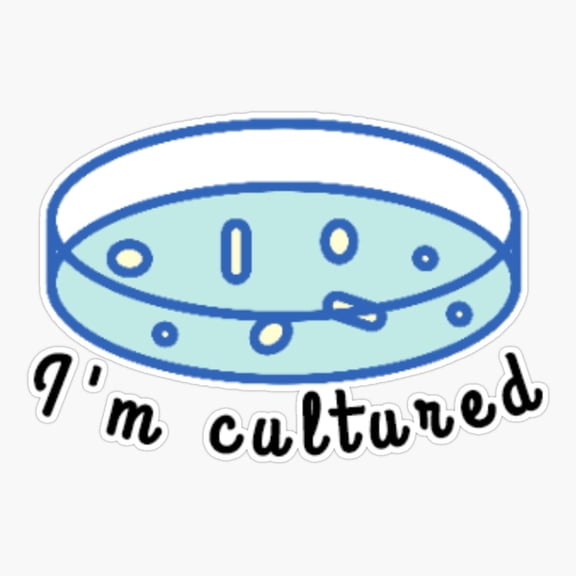 Cultured In Blue Science Sticker