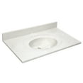 thumbnail image 1 of Design House Cultured Marble 37" x 22" Single Bowl Vanity Top with Backsplash and Centerset Mount, Ivory Swirl, 1 of 23
