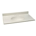thumbnail image 1 of Design House 37" Cultured Marble Single Sink 4"Centerset Sink Vanity Top with Backsplash, Ivory, 1 of 14