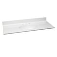 thumbnail image 1 of 49-inch Cultured Marble Vanity Top with Backsplash, Improved Package, White – Design House, 586388, 1 of 13