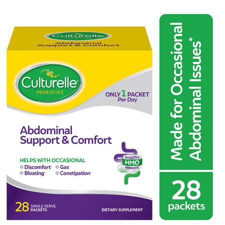 Culturelle Abdominal Daily Support & Comfort Powder, for Digestive Health* and Gas Relief, 28 Count
