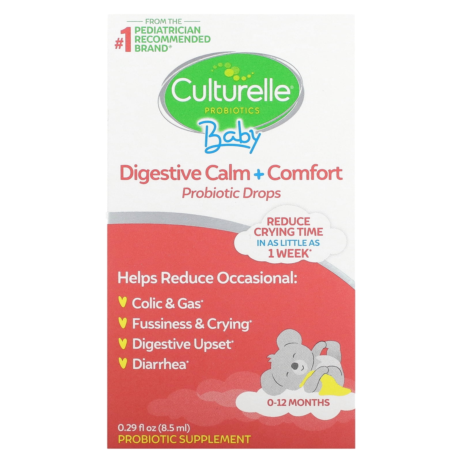 Culturelle Baby Digestive Calm Comfort Probiotic 0 12 months Helps with Colic and Digestion Vegan Gluten Free 8.5 mL
