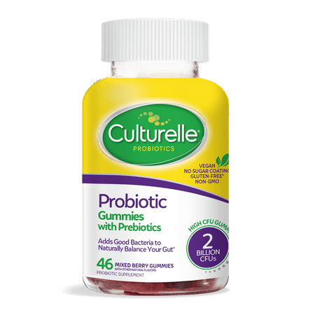 Culturelle Daily Probiotic Supplement Gummies with Prebiotic, 46 Ct, Unisex Probiotics