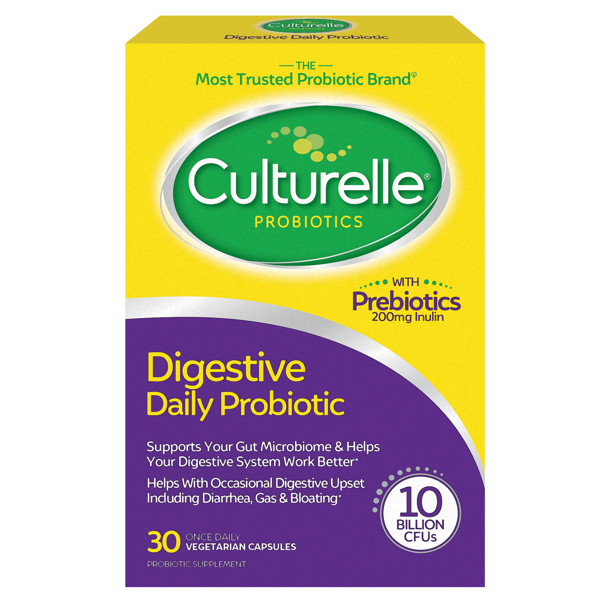Culturelle Digestive Daily Probiotic Capsules for Digestive Health for Men and Women, 30 Count - image 1 of 10