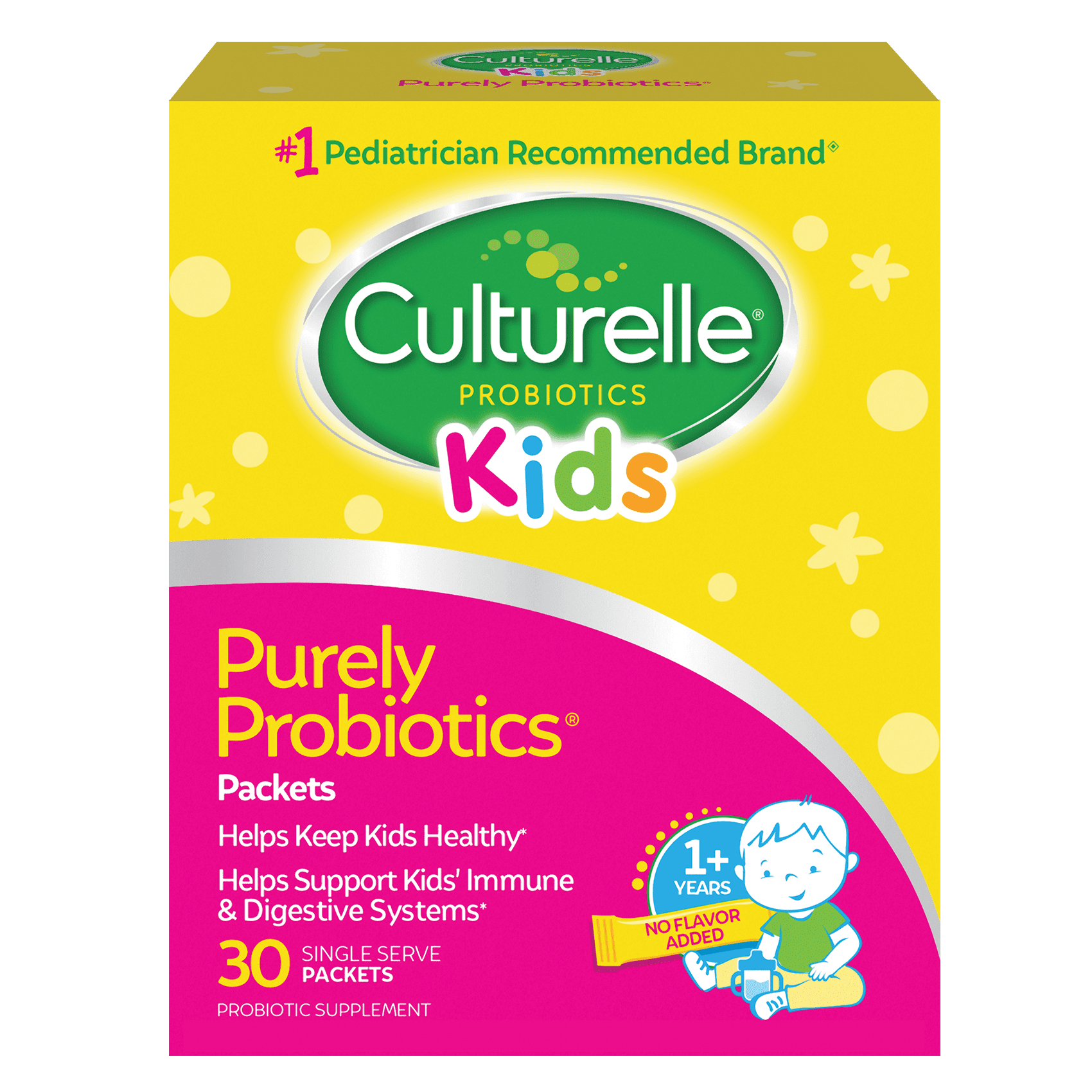 Culturelle Kids Purely Probiotics Daily Supplement Packets, Ages 1+, 30 Count