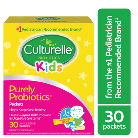 مكمل غذائي جاهز للخلط اليومي من Culturelle Probiotics Kids Purely Probiotic، لدعم المناعة والهضم للأطفال، بدون إضافة نكهة، 30 عبوة
