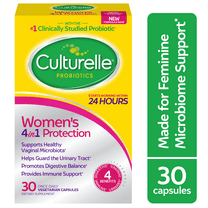 Culturelle Women's 4-in-1 Daily Probiotic Supplements, 30 Count