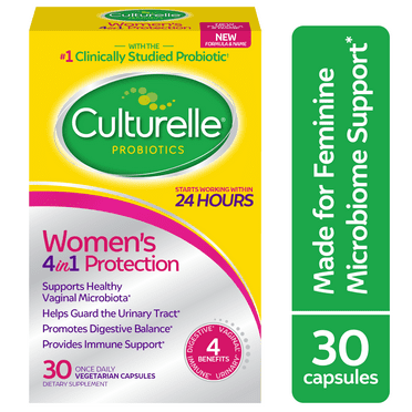 Culturelle Women's 4-in-1 Daily Probiotic Supplements, 30 Count