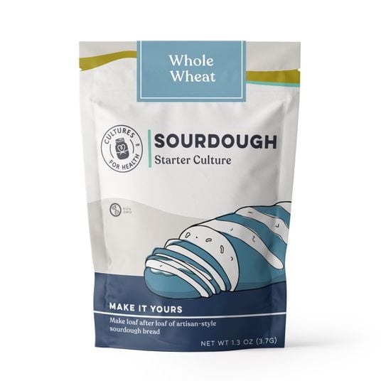 Cultures for Health Real Sourdough Bread, Starter Culture, Whole Wheat-8 x 0.14 oz
