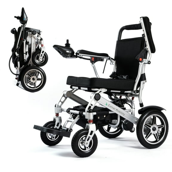 Culver Electric Wheelchair Motorized, New Lightweight Folding, 45 lbs Weight, 250 lbs Weight Capacity