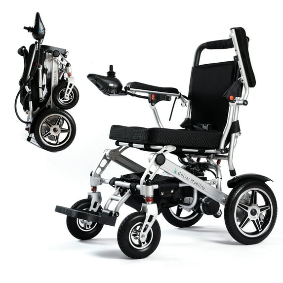 Culver Electric Wheelchair Motorized, New Lightweight Folding, 45 lbs Weight, 250 lbs Weight Capacity