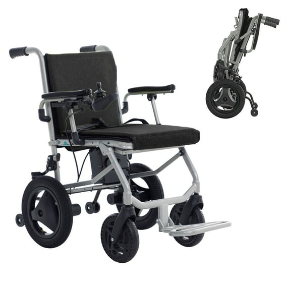 Culver Mobility - KANO - (only 35lbs) Foldable Electric Wheelchair, Travel Size, User-Friendly - Black
