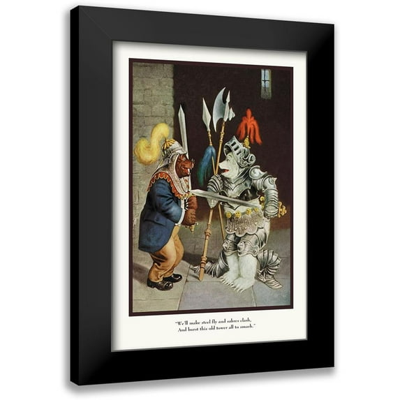 Culver, R.K. 13x18 Black Modern Framed Museum Art Print Titled - Teddy Roosevelts Bears: Make Steel Fly