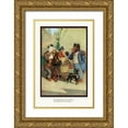 thumbnail image 1 of Culver, R.K. 17x24 Gold Ornate Wood Framed with Double Matting Museum Art Print Titled - Teddy Roosevelts Bears: Dutchie Hans, 1 of 4