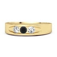 thumbnail image 1 of Culvert Ring 925 Sterling Silver Gold Vermeil 0.30 Ct Black Spinel Valentines Day Gifts Ring, 1 of 3