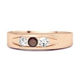 thumbnail image 1 of Culvert Ring 925 Sterling Silver Rose Plated 0.30 Ct Garnet Mother's Day Gift Ring, 1 of 3