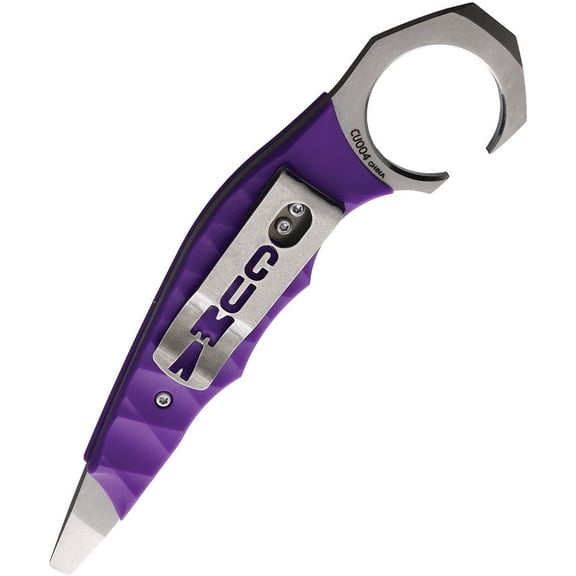 CUMA Knives B.A.D.D. Purple Beer Tool, 6.25 in Overall, 3Cr13 Stainless, Purple Synthetic Handles