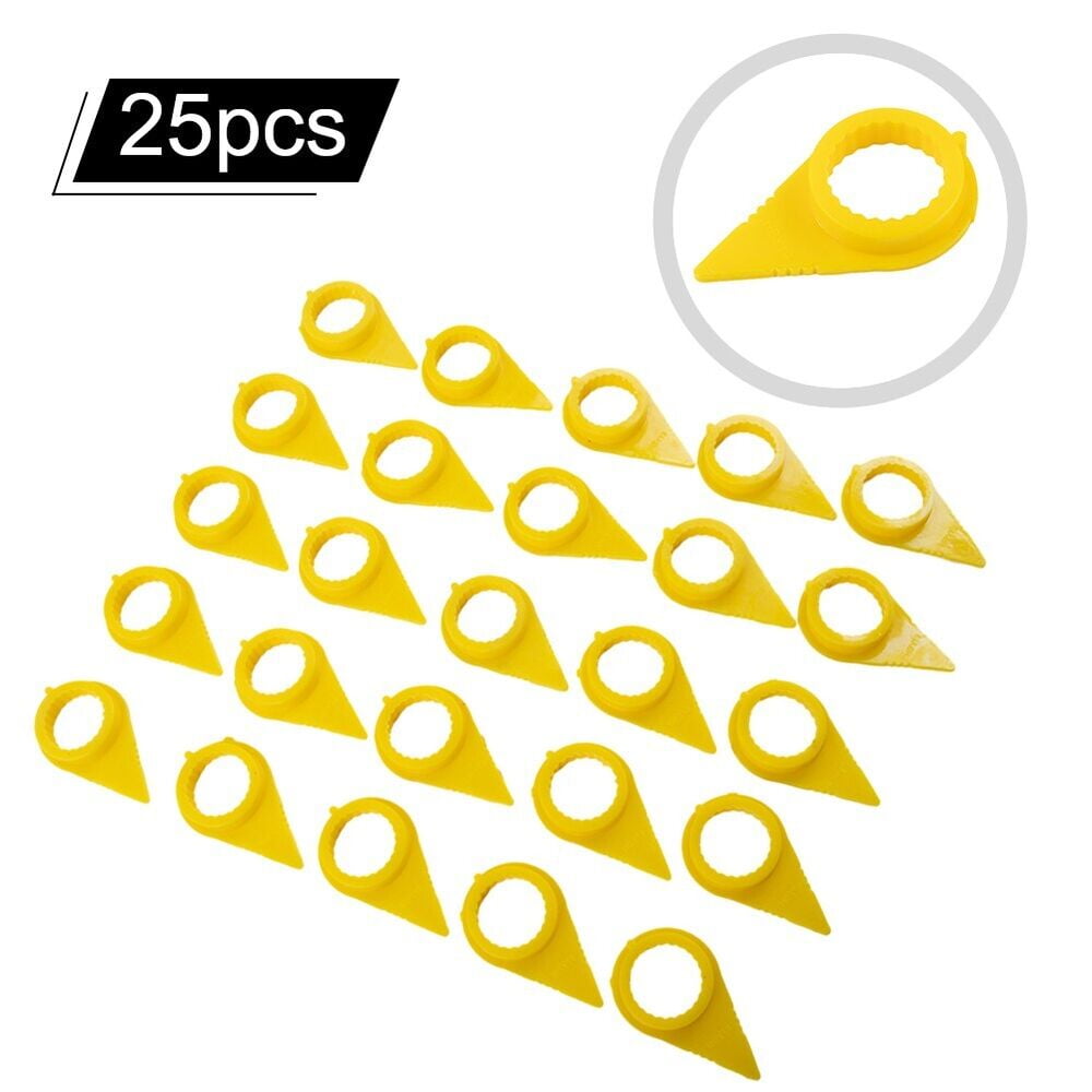 Cumbed 19mm Yellow Wheel Nut Indicators Truck Safety 25 Pack Loose