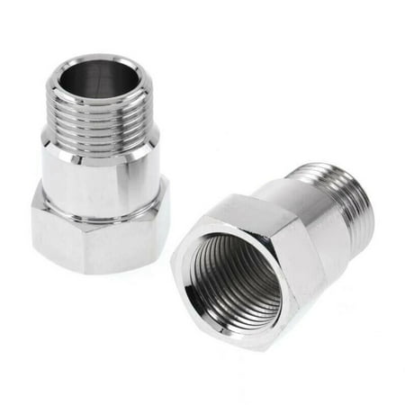 Cumbed 2Pcs M18x1.5mm Threaded O2 Oxygen Sensors Fitting Adapter