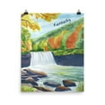 thumbnail image 1 of Cumberland Falls Print, Kentucky Nature Wall Art, Appalachian Landscape Decor, Waterfall Poster, Southern Us Travel Artwork Home Decor #3795, Stretched Canvas Size 12x18, 1 of 4