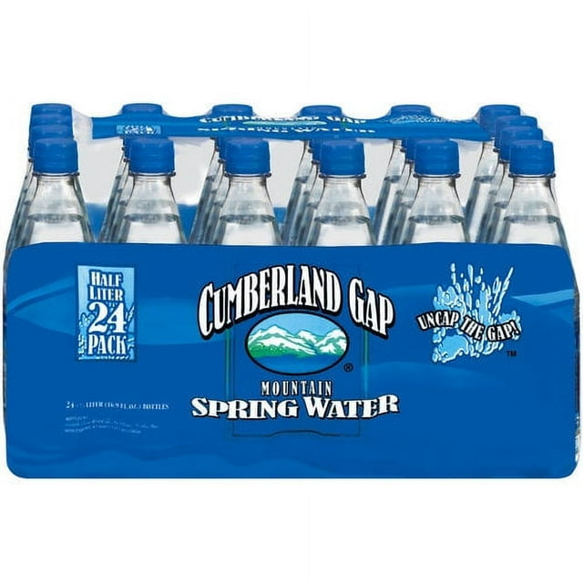 Cumberland Gap Mountain Spring Water, Half Liter, 17 fl oz, 24 Count