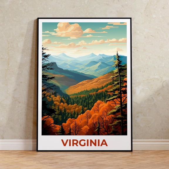 Cumberland Gap Virginia Appalachia Wall Art Decor Unframed Paper Print