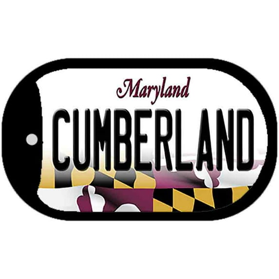Cumberland Maryland Novelty Metal Dog Tag Necklace DT-10470 2" x 1" Dog Tag (DT)