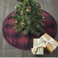 thumbnail image 1 of VHC Brands Cumberland Red Black Plaid Tree Skirt 24, 1 of 4