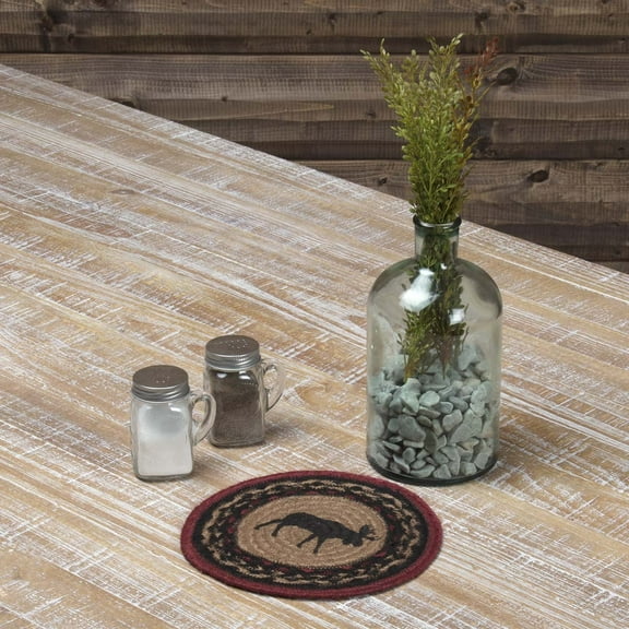 VHC Brands Rustic & Lodge Tabletop & Kitchen-Cumberland Tan Jute Bedding Accessory, 8" Trivet