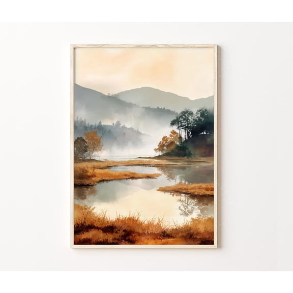 Cumbria England Nature Landscape Wall Art, Unframed Paper Poster 8x10in