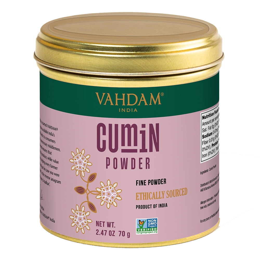 VAHDAM, Ground Cumin (2.47oz) Gluten Free, Non-GMO, Raw Whole Cumin Ground, Direct from Source