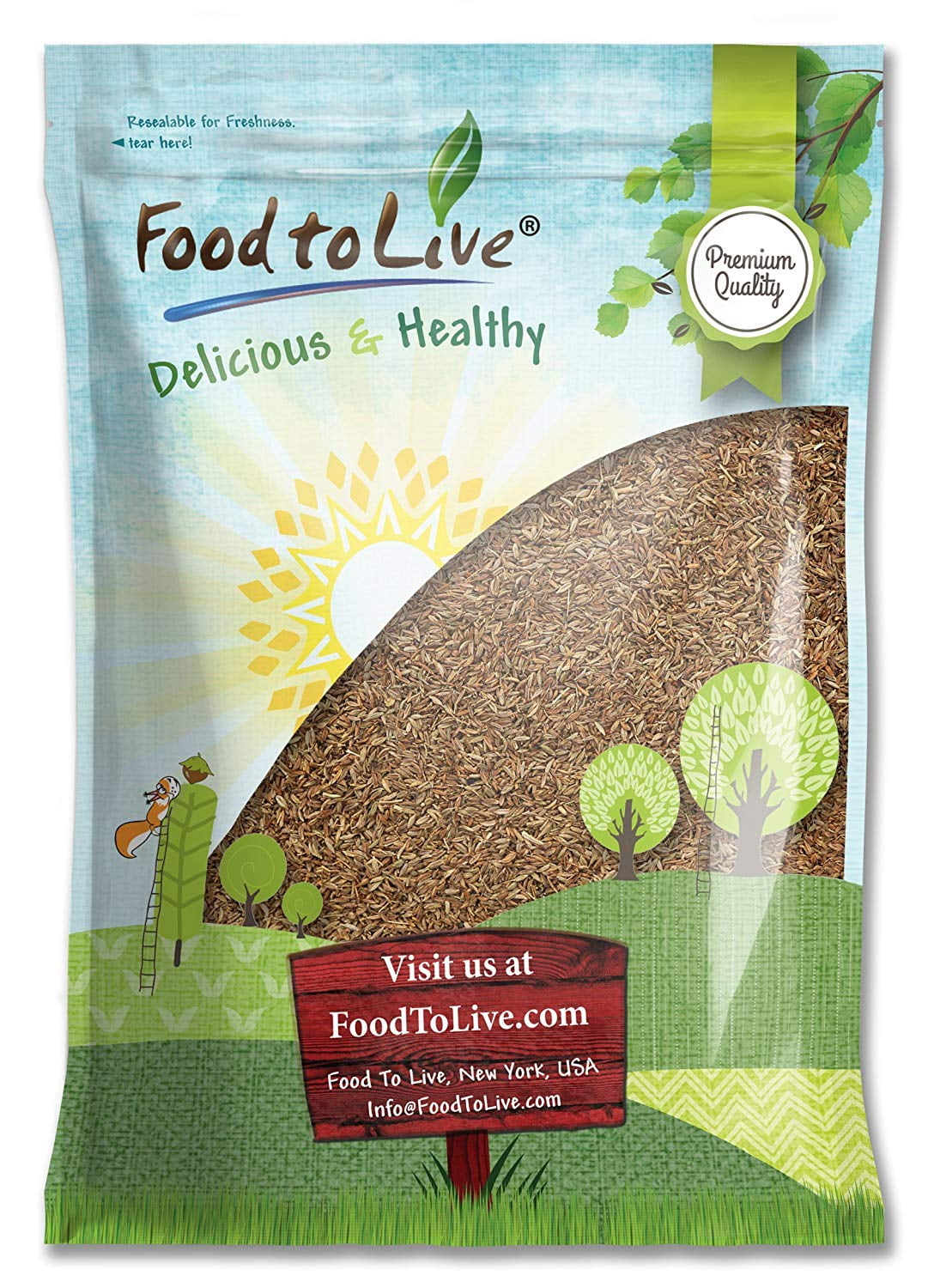 Cumin Seeds, 5 Pounds — Kosher, Raw, Vegan — by Food to Live