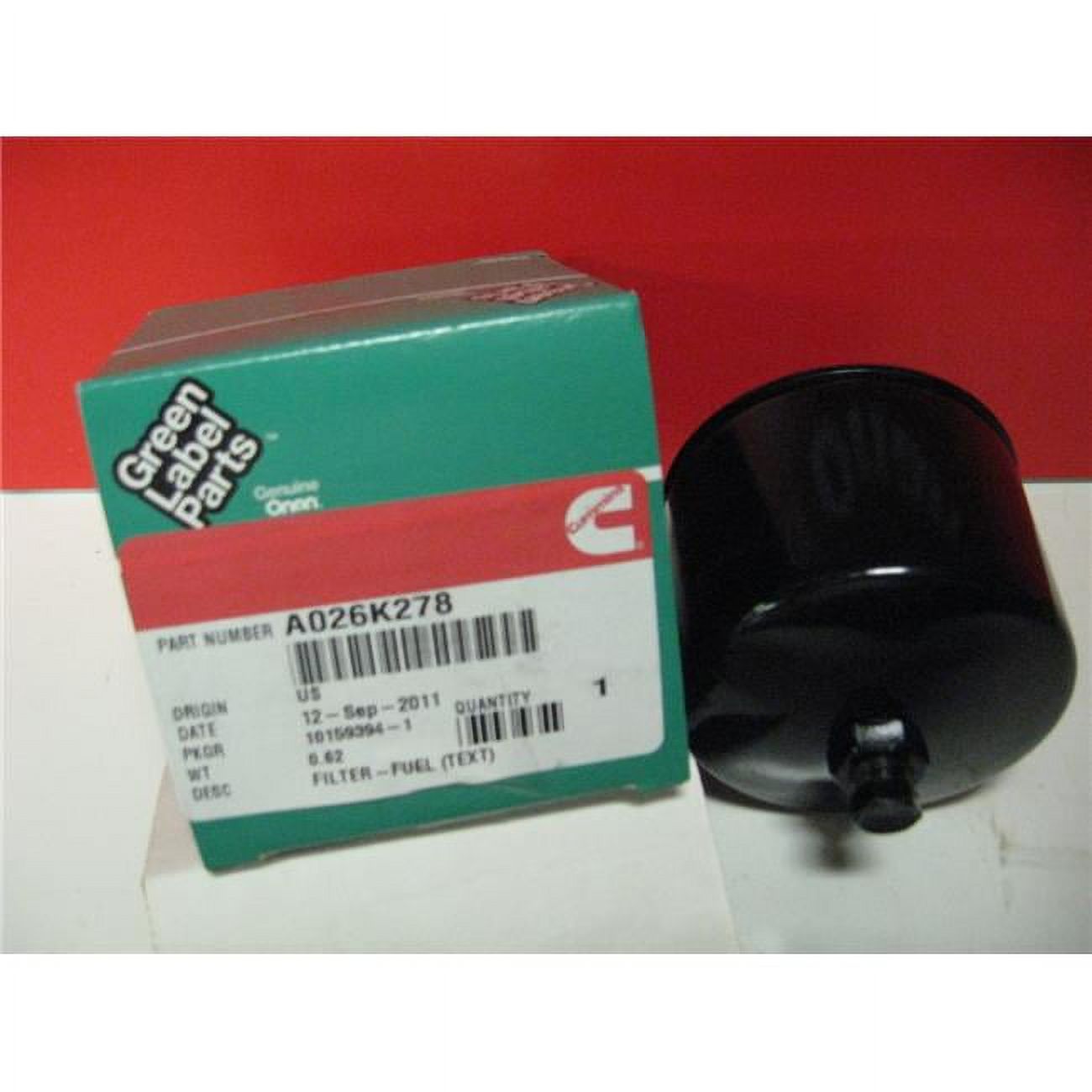 Cummins A026K278 Power Generation Generator Fuel Filtel
