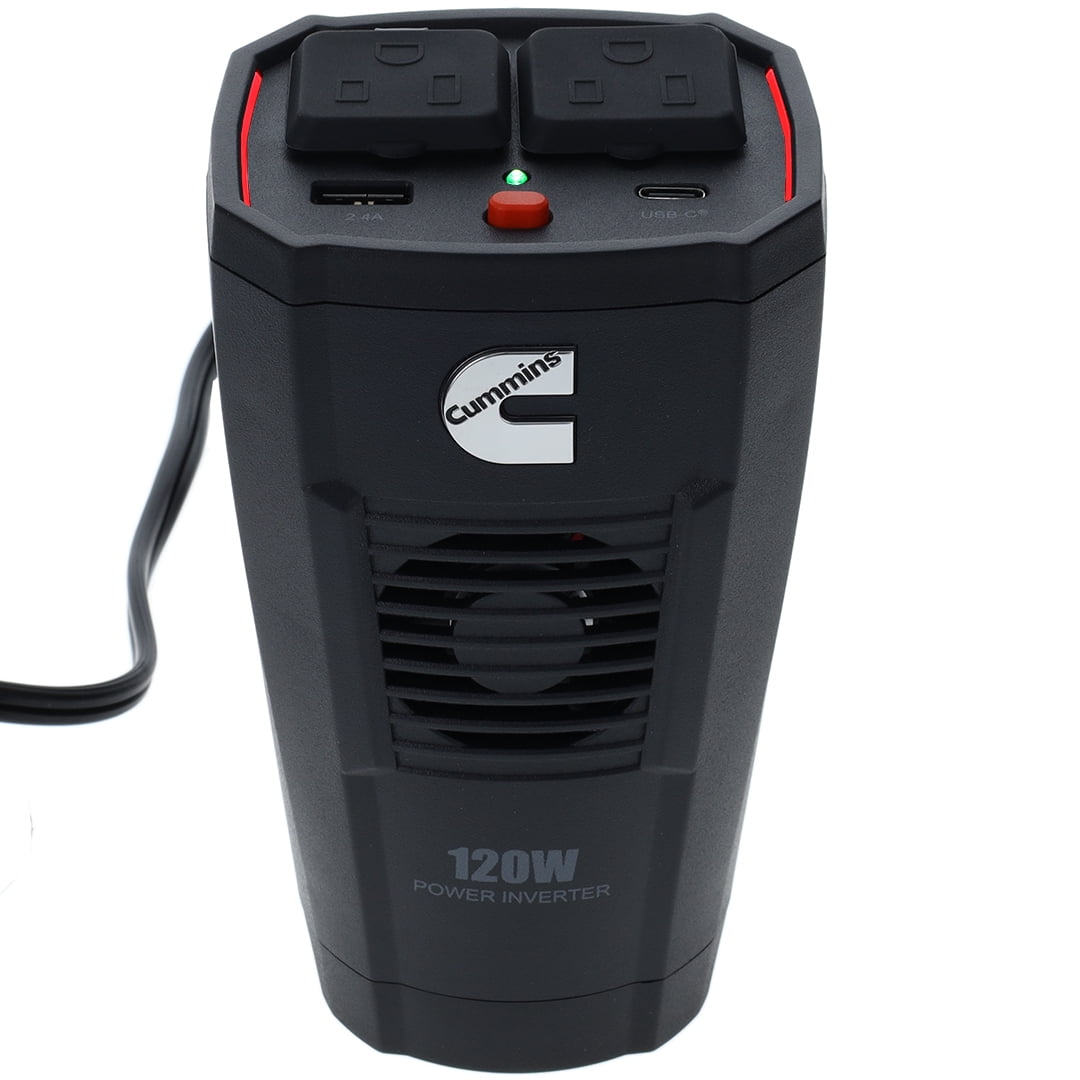 Cummins CMN120C Cupholder 12V Plug 120 Watt Modified Sine Wave Power Inverter