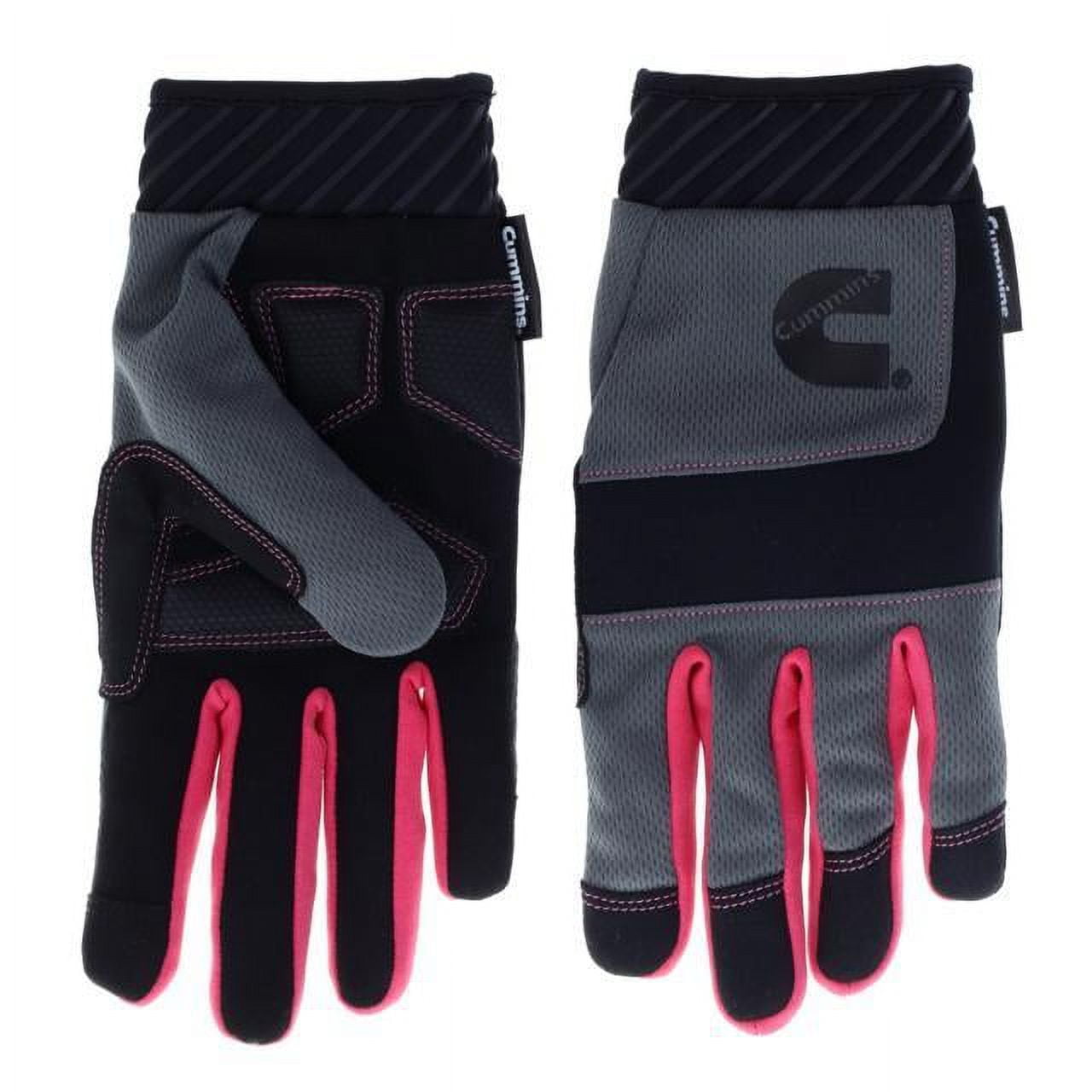 Cummins CMN35112 Womens Size Medium Black/Pink Mechanic's Gloves