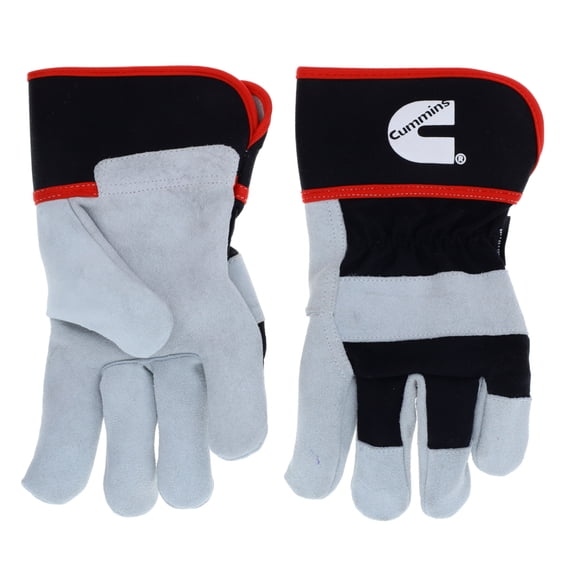 Cummins CMN35114 Split Work Heavy Duty Warehouse Gloves for Men with Safety Cuff & Leather Palm - Extra Large