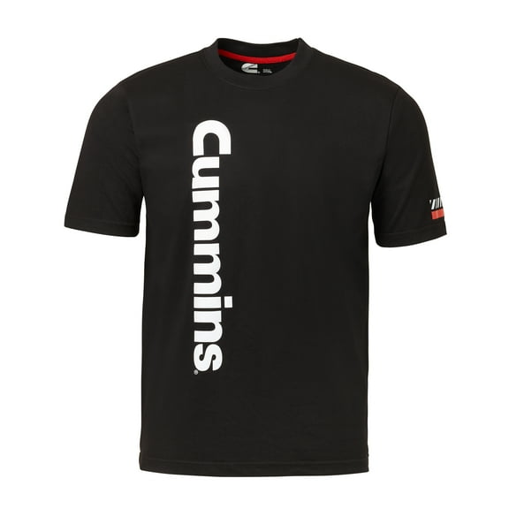 Cummins CMN35217 Racing Stripes T Shirts for Men and Women Crew Neck Trucker Apparel Logo Black Small