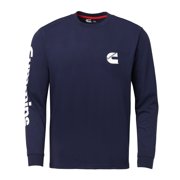 Cummins CMN35337 Long Sleeve Wordmark Crew Neck T-Shirt - Blue - Medium
