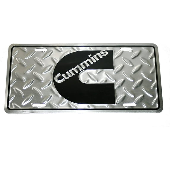 Cummins Diesel Engines Diamond Plated License Plate