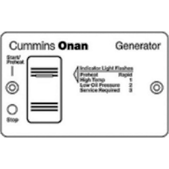 Cummins Remote Control Switch Only - Control Panel for Diesel Generators