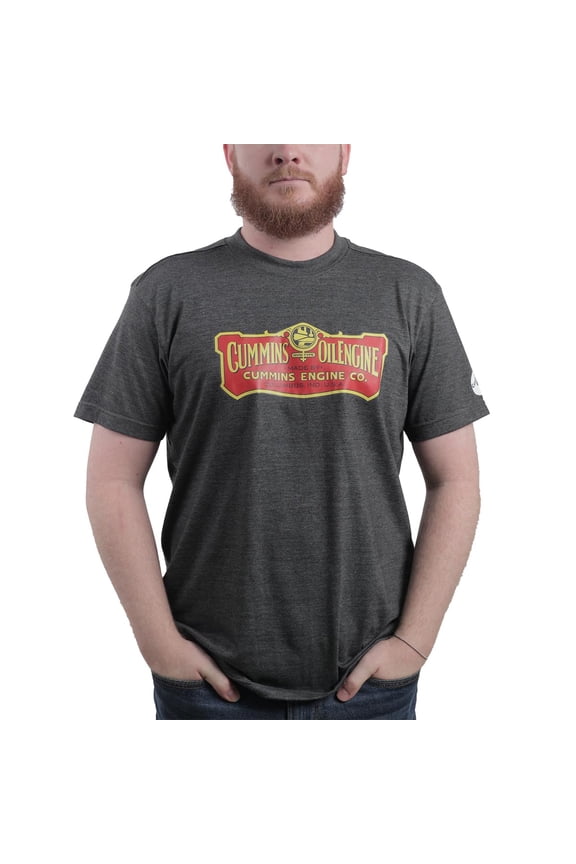 Cummins Shirt CMN35133 Vintage Graphic T Shirts for Men and Women Crew Neck Trucker Apparel Oil Engine 1919 Retro Cummins Engine Co Logo-Charcoal 3XL